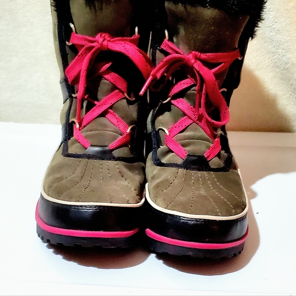 SOREL TIVOLI II WINTER BOOTS. WOMENS Sz: 9.5 LIKE NEW! GREEN, WATERPROOF SUEDE - Picture 15 of 15